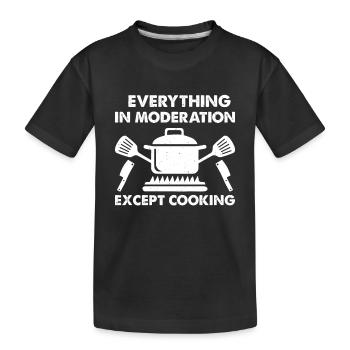 Tout avec modération, sauf la cuisine Chef Kitch - T-shirt bio Premium Enfant - noir - Devant