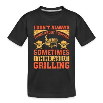 Je ne pense pas toujours à cuisiner des aliments BB - T-shirt bio Premium Enfant - noir - Devant