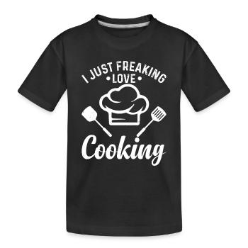 J’adore cuisiner Chef Cook Tools Kitch - T-shirt bio Premium Enfant - noir - Devant