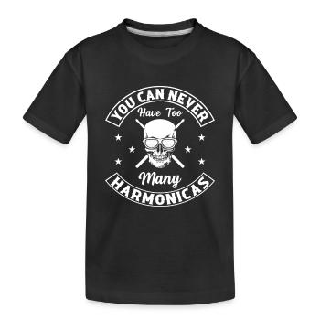 You Can Never Have Too Many Harmonicas Cool Harmon - Kinder Premium Bio T-Shirt - Schwarz - Vorne