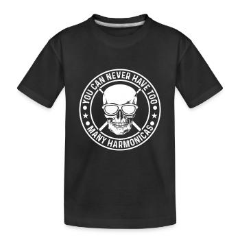 You Can Never Have Too Many Harmonicas Harmonicist - Kinder Premium Bio T-Shirt - Schwarz - Vorne