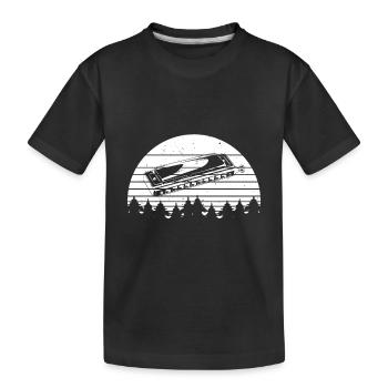 Rétro avec un harmonica Harmonica Bouche Orgue - T-shirt bio Premium Enfant - noir - Devant