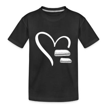 Two Harmonicas In a Heart Harmonicas Harmonicist I - Kinder Premium Bio T-Shirt - Schwarz - Vorne