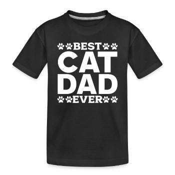 Meilleur père de chat de tous les temps - Cat Lover & Cat Owner Daddy Fa - T-shirt bio Premium Enfant - noir - Devant