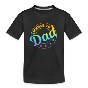 Licence à papa - Fête des pères 2023 Fête des pères Ide - T-shirt bio Premium Enfant - noir - Devant