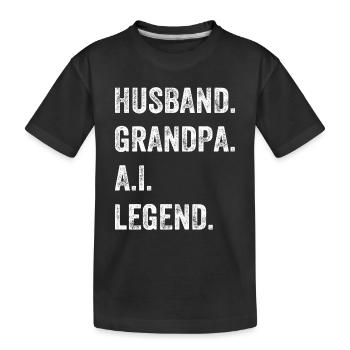 Mari. Papi. A.I. Légende. - Grand-père Ai Artifi - T-shirt bio Premium Enfant - noir - Devant