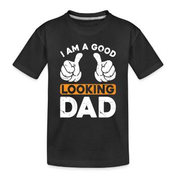 Je suis un beau père - Drôles d’idées pour la fête des pères - T-shirt bio Premium Enfant - noir - Devant