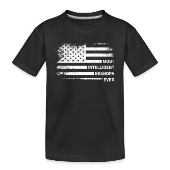 Most Intelligent Grandpa Ever - Father's Day Ideas - Kids' Premium Organic T-Shirt - black - Front