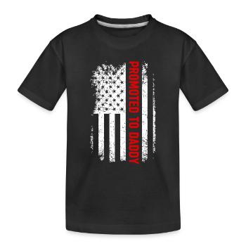 Promoted To Daddy - Father's Day Ideas - Daddy US - Kids' Premium Organic T-Shirt - black - Front
