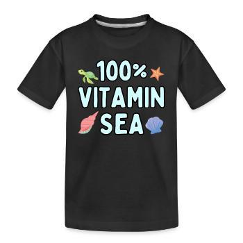 100 Percent Vitamin Sea - Kids' Premium Organic T-Shirt - black - Front