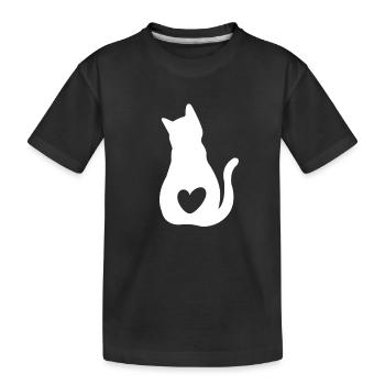 Cat Puppy Cats Hearts Baby Cat Owner - Cat Lover C - Kids' Premium Organic T-Shirt - black - Front