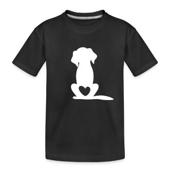 Dog Owner Dog Heart Baby Dog - Dog Puppy Dog Lover - Kinder Premium Bio T-Shirt - Schwarz - Vorne