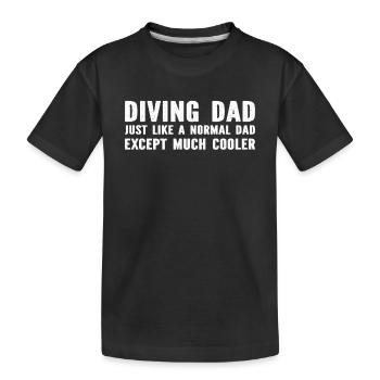 Diver Daddy Diving Underwater Diving Dad - Kids' Premium Organic T-Shirt - black - Front