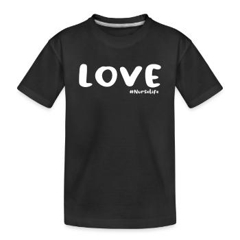 Love Nurse Life - Nursing Nurse - Kinder Premium Bio T-Shirt - Schwarz - Vorne