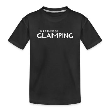 I'd Rather Be Glamping - Camping Glamper - Kinder Premium Bio T-Shirt - Schwarz - Vorne