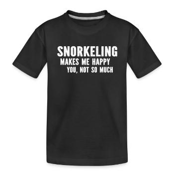 La plongée en apnée me rend heureux pas tellement - Snorke - T-shirt bio Premium Enfant - noir - Devant