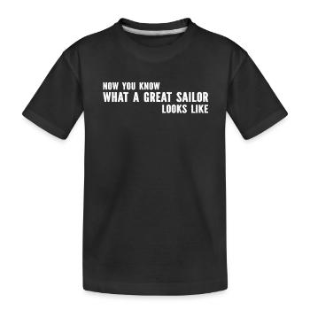 Maintenant vous savez à quoi ressemble un grand marin - Funn - T-shirt bio Premium Enfant - noir - Devant