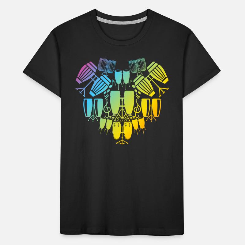 Conga Drummer Playing Conga Instruments Conga Drum Kinder Premium Bio T-Shirt