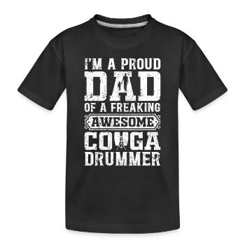 I'm A Proud Dad Of A Freaking Awesome Conga Player - Kids' Premium Organic T-Shirt - black - Front