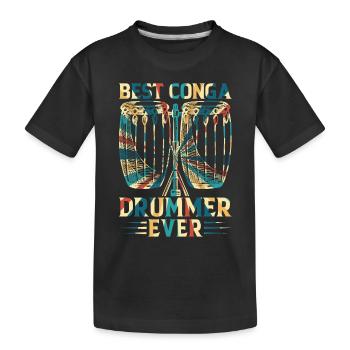 Best Conga Drummer Ever - Conga Instrument Conga M - Kids' Premium Organic T-Shirt - black - Front