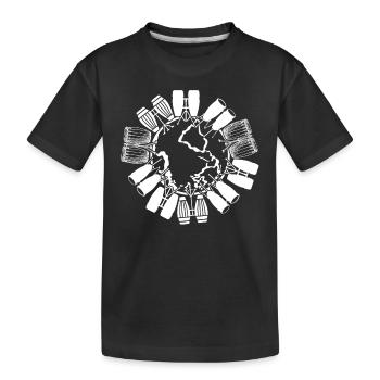 Conga Player Conga Musician - Earth With Conga Dru - Kids' Premium Organic T-Shirt - black - Front