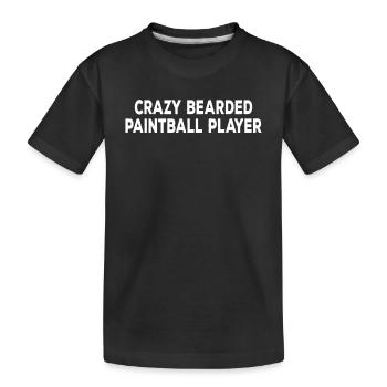 Paintballer - Joueur de paintball barbu fou - T-shirt bio Premium Enfant - noir - Devant