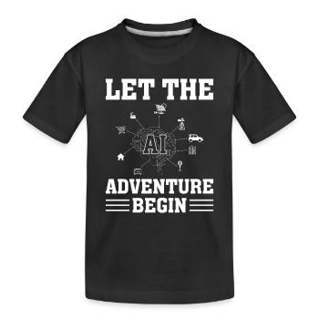 Que l’aventure commence - Ai Artificial Intelligen - T-shirt bio Premium Enfant - noir - Devant