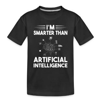 Je suis plus intelligent que l’intelligence artificielle - Artific - T-shirt bio Premium Enfant - noir - Devant