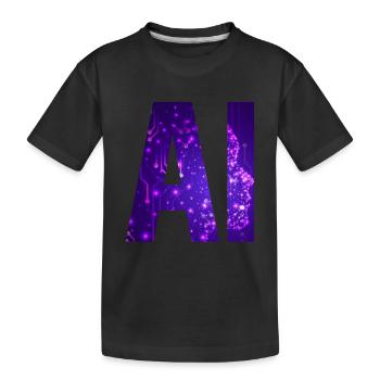 IA Intelligence artificielle - T-shirt bio Premium Enfant - noir - Devant
