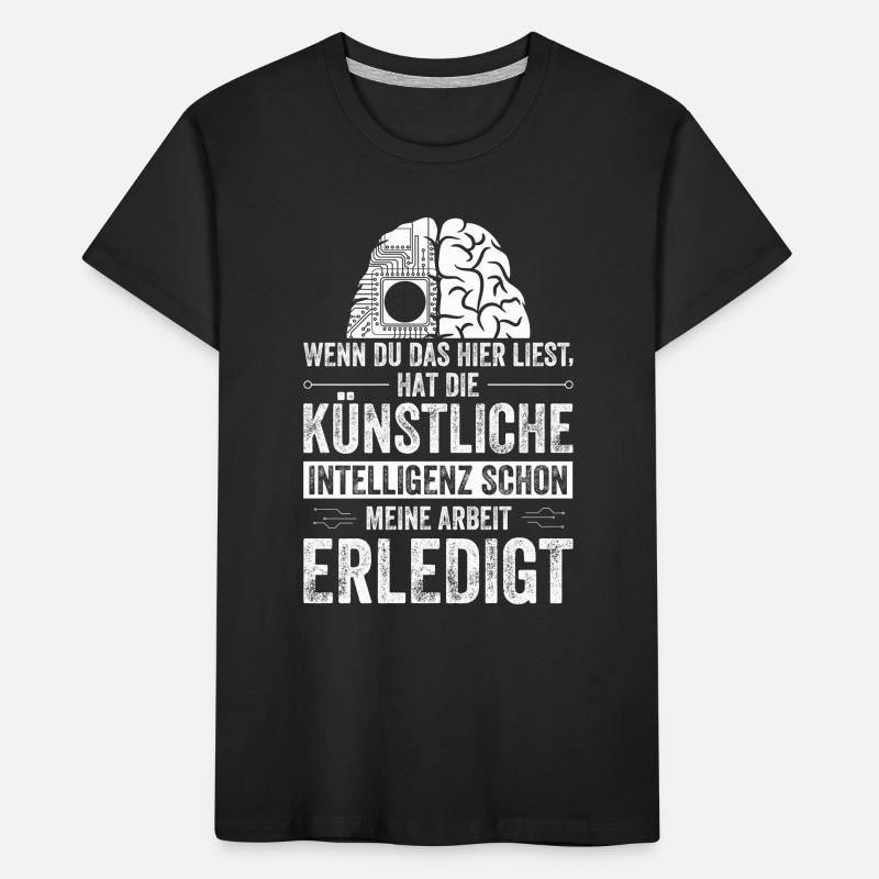 Funny Artificial Intelligence Kids' Premium Organic T-Shirt