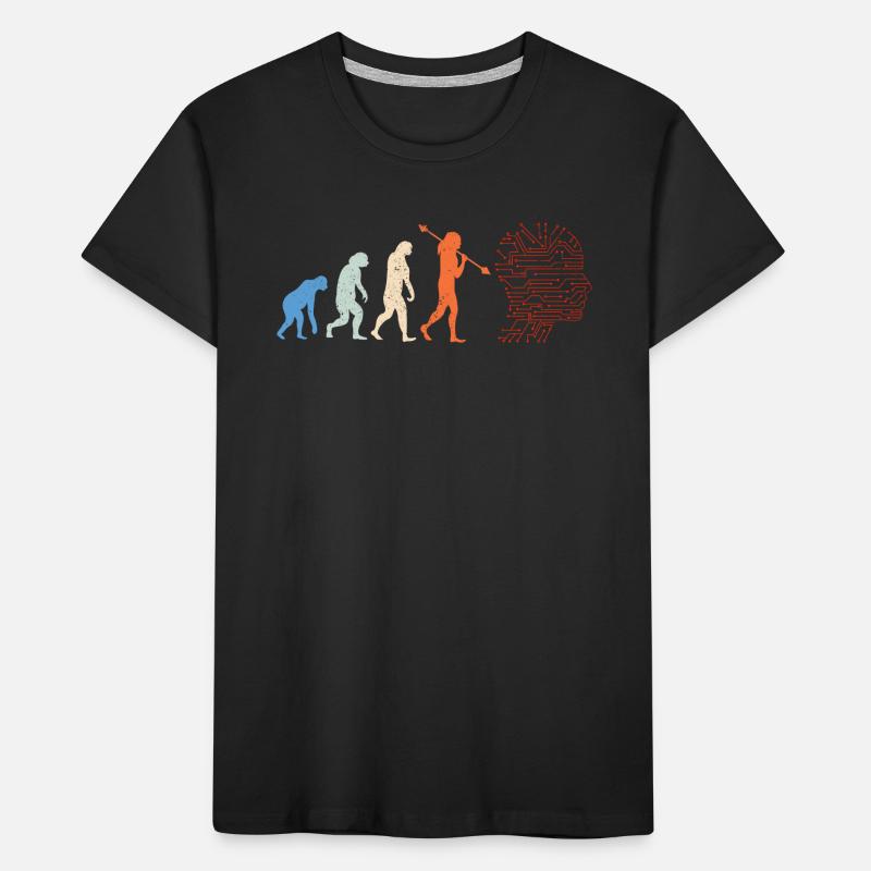 Évolution de l’intelligence artificielle - Funny AI Evolu T-shirt bio Premium Enfant