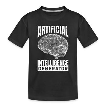 Générateur d’intelligence artificielle - T-shirt bio Premium Enfant - noir - Devant