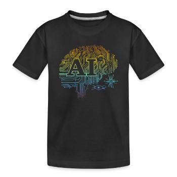 Machine Learning Ai Artificial Intelligence - Kids' Premium Organic T-Shirt - black - Front