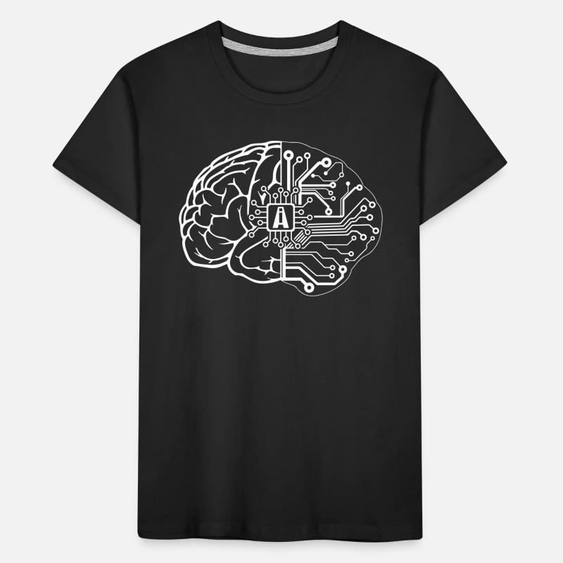 Artificial Intelligence Brain Kids' Premium Organic T-Shirt