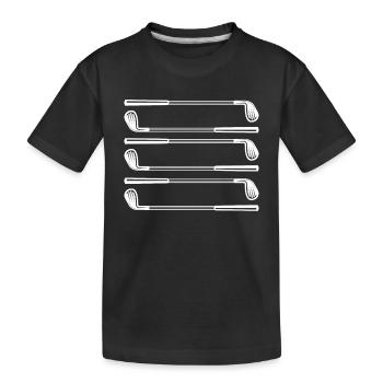 Golfing Clubs Golfer Golf Player - Golf Clubs - Kinder Premium Bio T-Shirt - Schwarz - Vorne