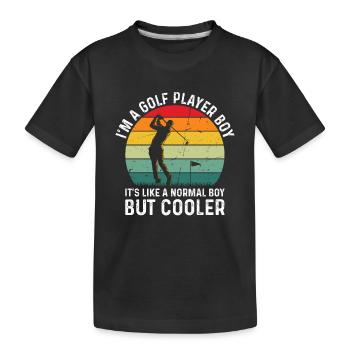 I'm A Golf Player Boy - Golfer Golfing Boys - Kinder Premium Bio T-Shirt - Schwarz - Vorne