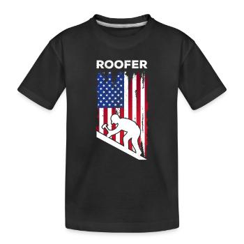 Roofing Worker Roofer Worker Roofer - Roofer US Fl - Kinder Premium Bio T-Shirt - Schwarz - Vorne