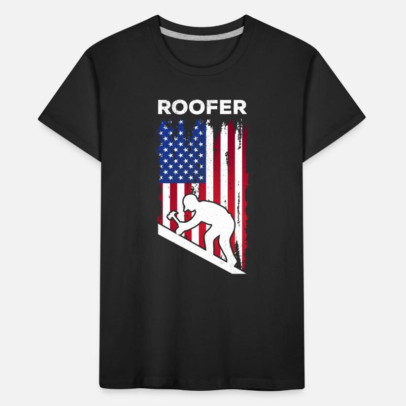 Roofing Worker Roofer Worker Roofer - Roofer US Fl Kids' Premium Organic T-Shirt