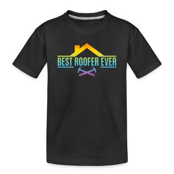 Roofing Contractor - Best Roofer Ever - Kinder Premium Bio T-Shirt - Schwarz - Vorne