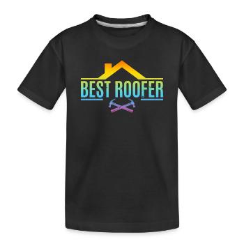Roofing Worker - Best Roofer - Kinder Premium Bio T-Shirt - Schwarz - Vorne