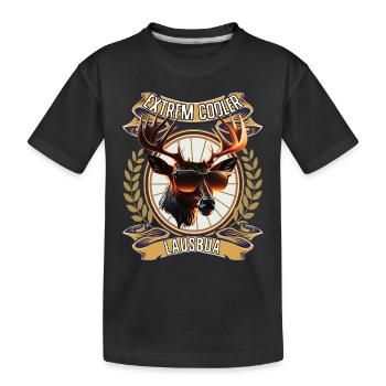 Lausbua Bayern Tirol ersatz Tracht Lederhosen - Kinder Premium Bio T-Shirt - Schwarz - Vorne