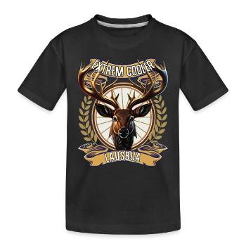 Lausbua Bayern Tirol ersatz Tracht Lederhosen - Kinder Premium Bio T-Shirt - Schwarz - Vorne
