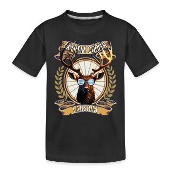 Lausbua Bayern Tirol ersatz Tracht Lederhosen - Kinder Premium Bio T-Shirt - Schwarz - Vorne