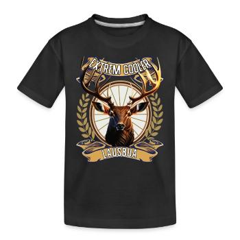 Lausbua Bayern Tirol ersatz Tracht Lederhosen - Kinder Premium Bio T-Shirt - Schwarz - Vorne