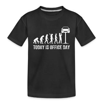 Auto Mechanic - Today Is Office Day - Funny Mechan - Kids' Premium Organic T-Shirt - black - Front