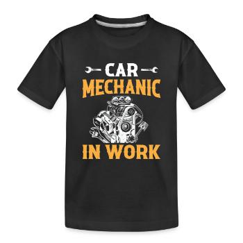 Funny Mechanic Automobile Mechanic - Car Mechanic - Kids' Premium Organic T-Shirt - black - Front