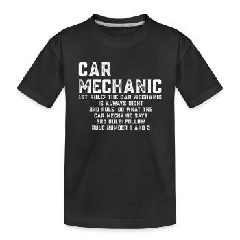 The Car Mechanic Is Always Right - Funny Mechanic - Kinder Premium Bio T-Shirt - Schwarz - Vorne