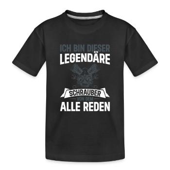 Ich bin dieser legendäre Schrauber - Automechanik - Kinder Premium Bio T-Shirt - Schwarz - Vorne