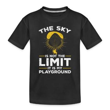Paramotor Paramotoring Funny Powered Paraglider - Kinder Premium Bio T-Shirt - Schwarz - Vorne