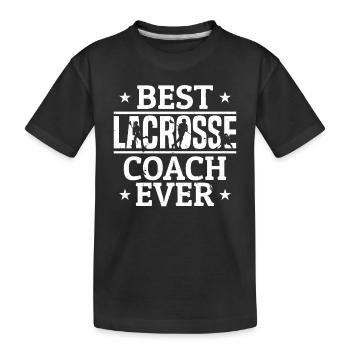 Meilleur entraîneur de crosse de tous les temps - Joueur de crosse Lacross - T-shirt bio Premium Enfant - noir - Devant